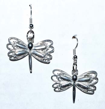 1" Dragonfly earrings